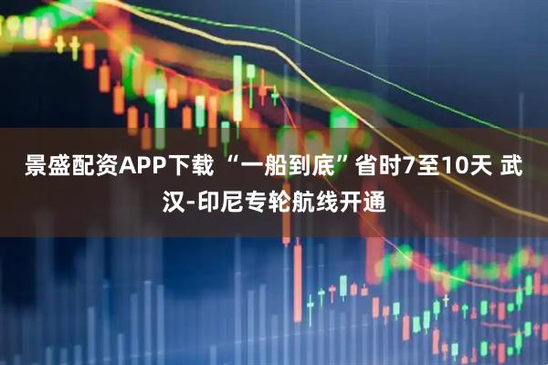 景盛配资APP下载 “一船到底”省时7至10天 武汉-印尼专轮航线开通