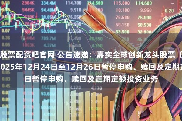 股票配资吧官网 公告速递：嘉实全球创新龙头股票（QDII）基金2025年12月24日至12月26日暂停申购、赎回及定期定额投资业务