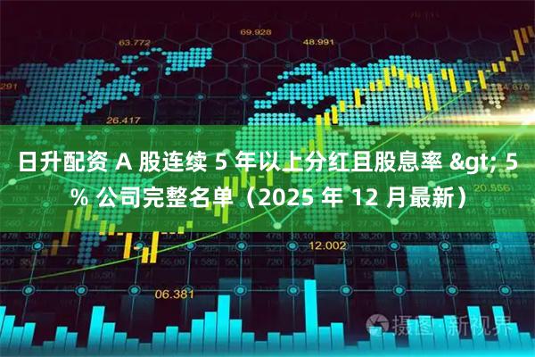 日升配资 A 股连续 5 年以上分红且股息率 > 5% 公司完整名单（2025 年 12 月最新）